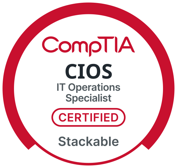 CompTIA Certified IT Operations Specialist (CIOS) badge