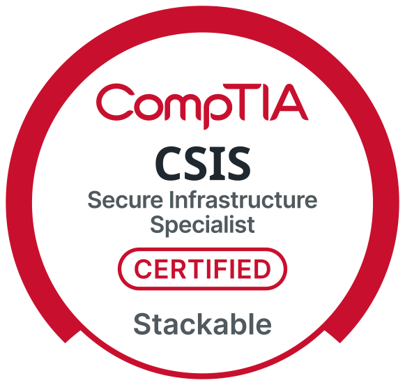CompTIA Certified Secure Infrastructure Specialist (CSIS) badge
